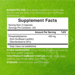 Phosphatidylserine capsules close-up — easy, daily brain support.