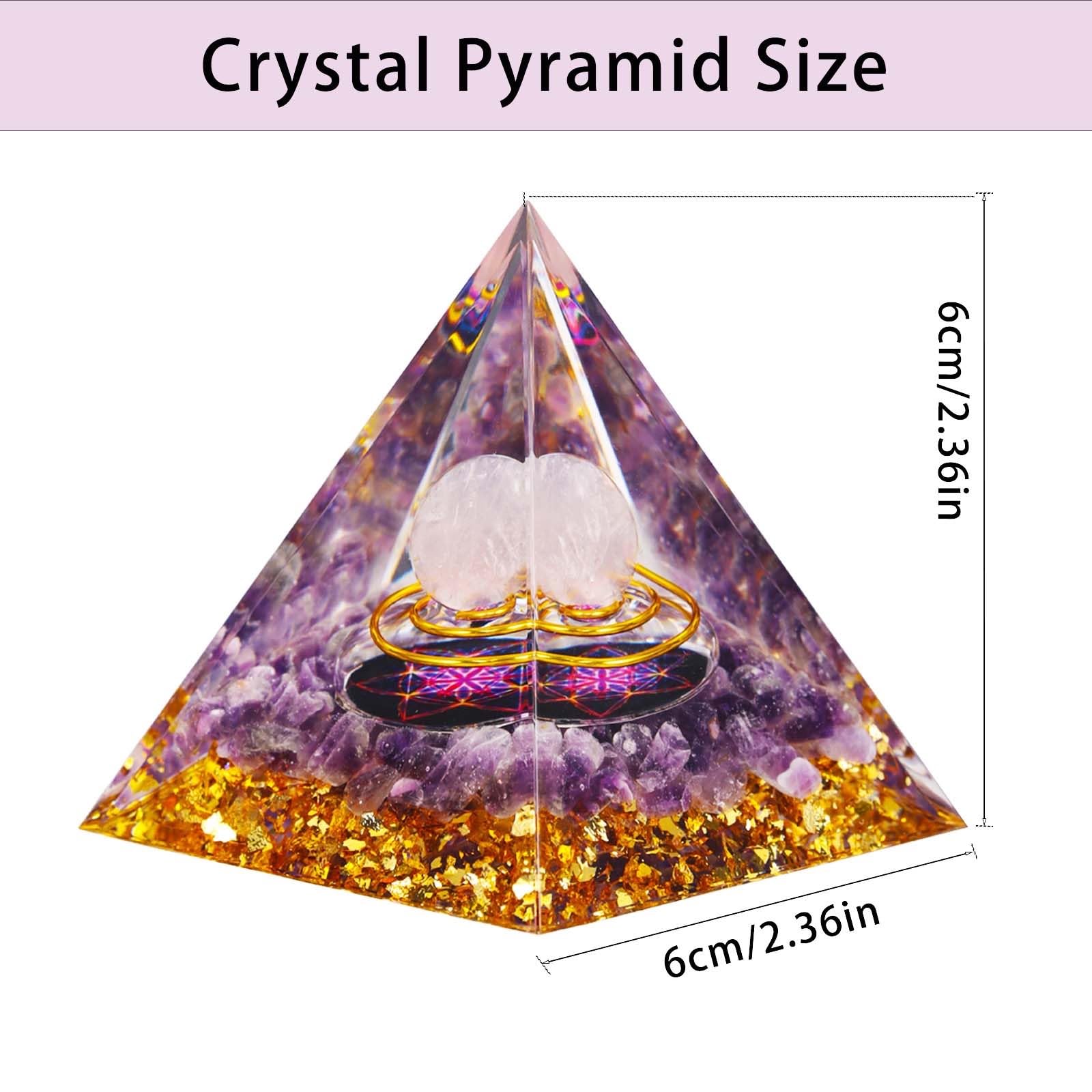 PhotoArtistry Orgone Pyramid placed on a desk for focused work and relaxation.