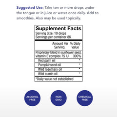 Physician's Strength Power-E dropper pour enables easy daily dosing.