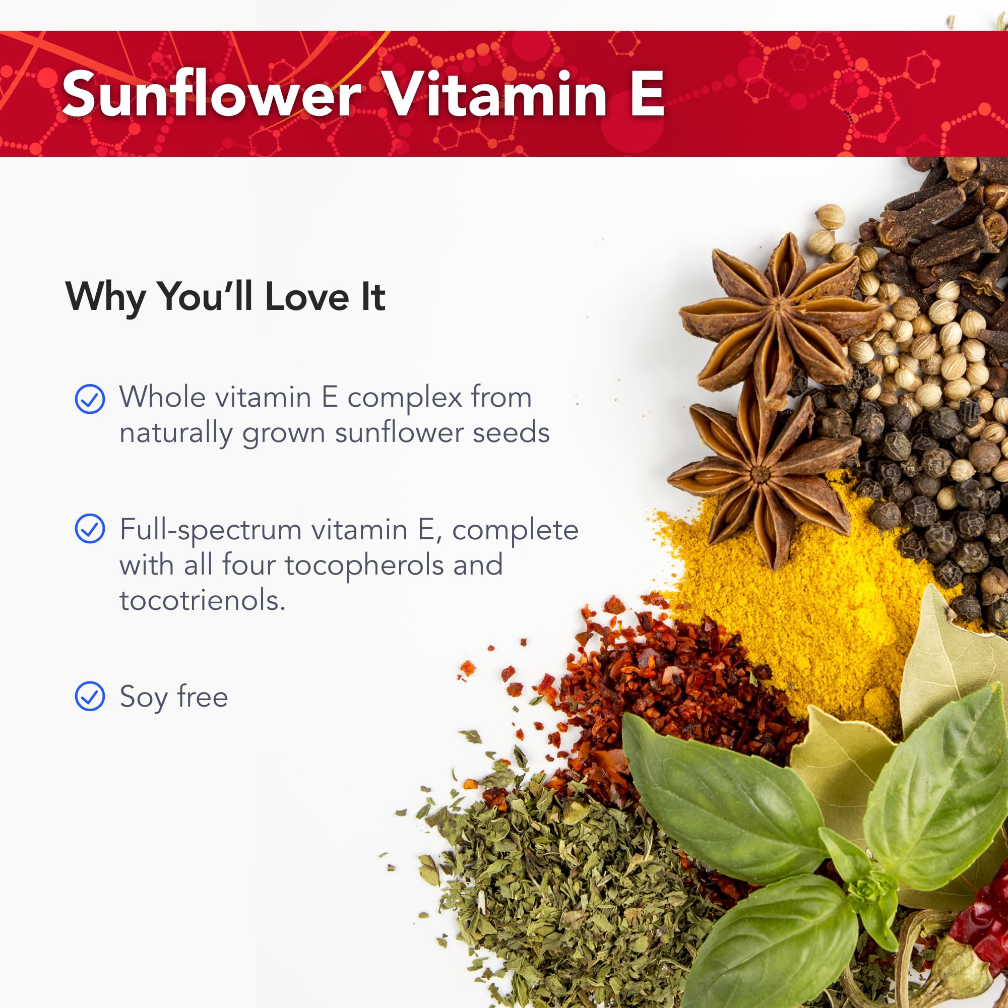 Physician's Strength Power-E ingredient blends showcase rich botanical oils.