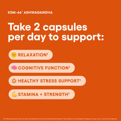 Physician's CHOICE Ashwagandha organic label signaling organic ingredients.