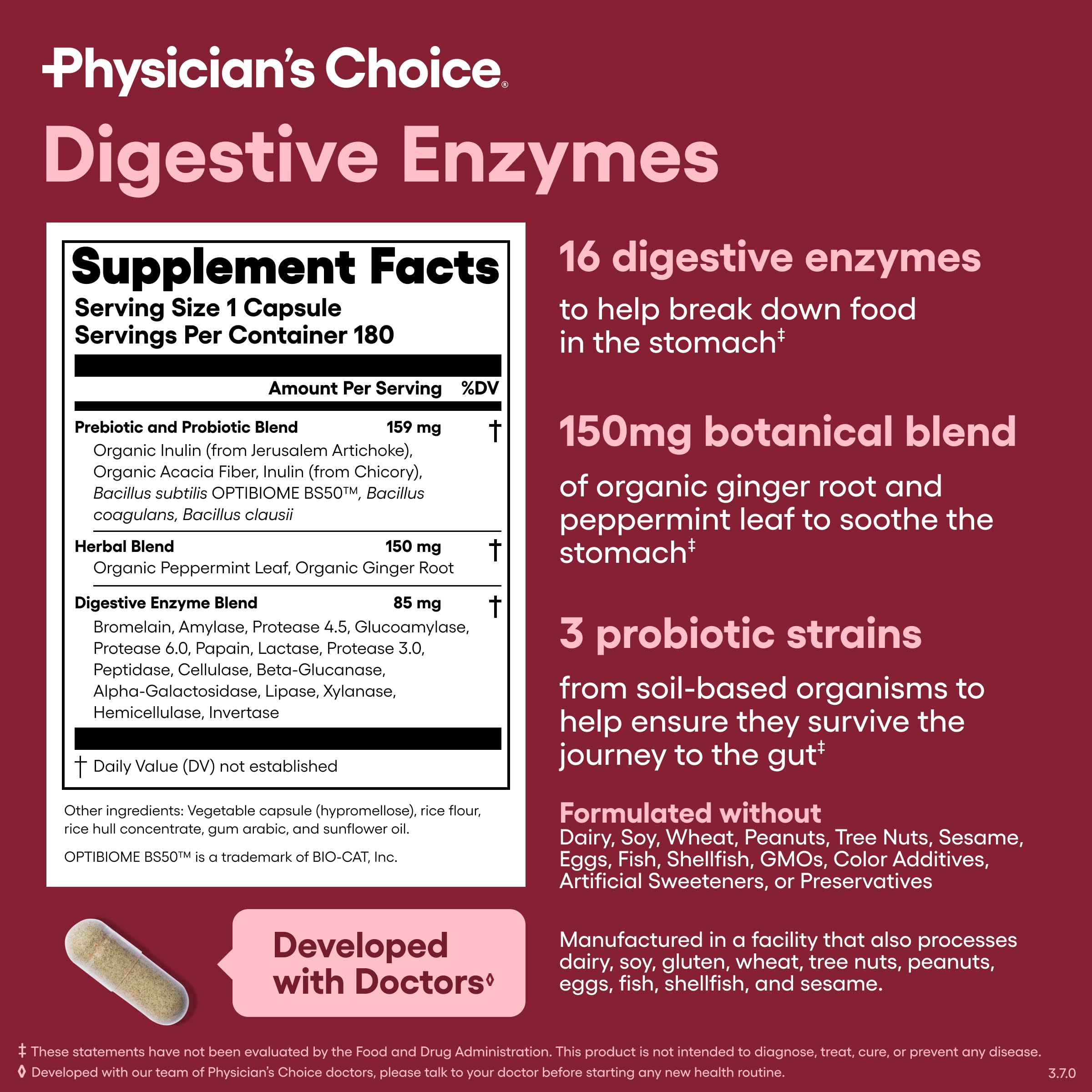 Physician's CHOICE bottle on kitchen counter suggesting meal-time support.