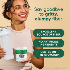 Physician's CHOICE Easy Mix Fiber scoop added to a beverage, no clumps.