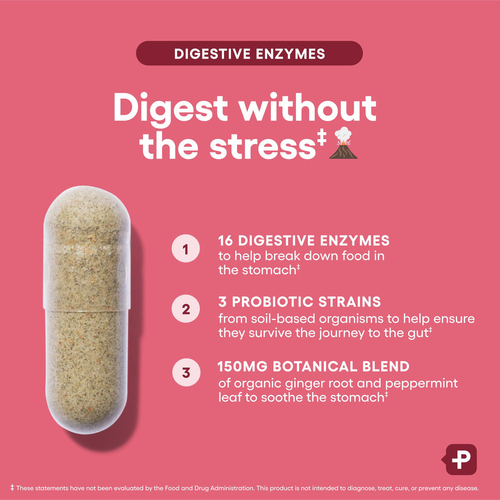 Physician's CHOICE enzyme tablet close-up for mealtime use.
