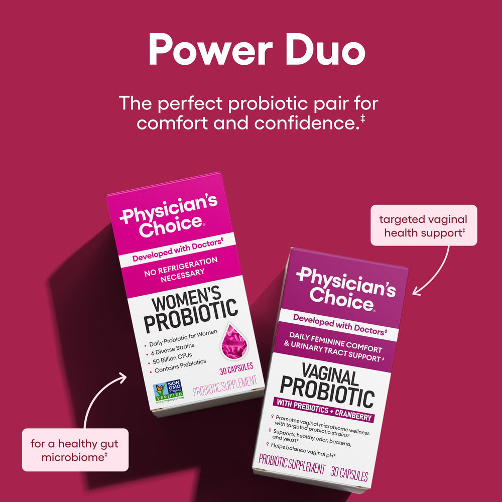Physician's CHOICE Feminine Power Duo capsules ready for daily use