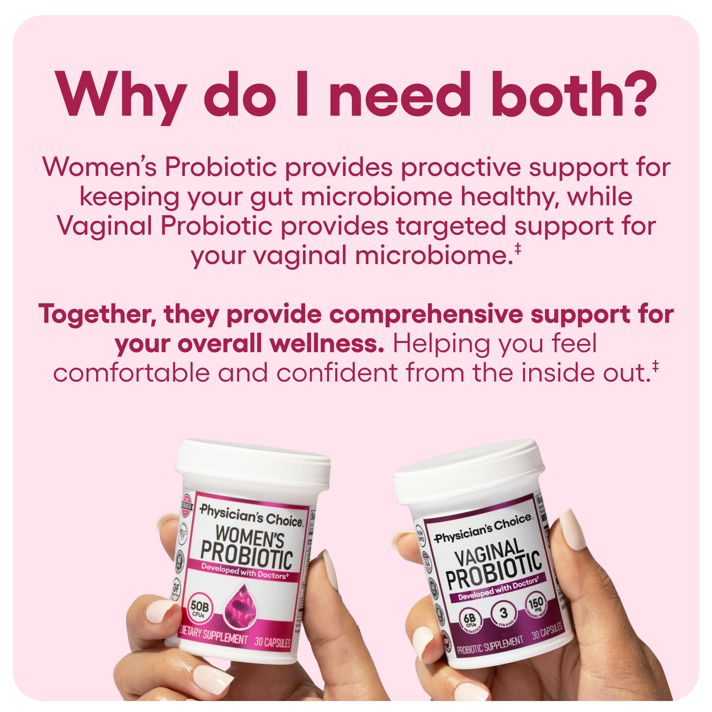 Physician's CHOICE Feminine Power Duo label front highlights 3-in-1 formula