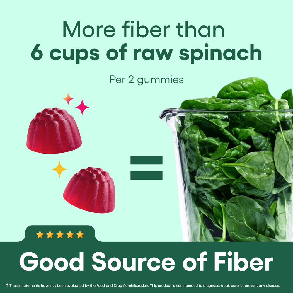 Physician's Choice Fiber Gummies chicory root fiber supports gut-friendly nutrition.