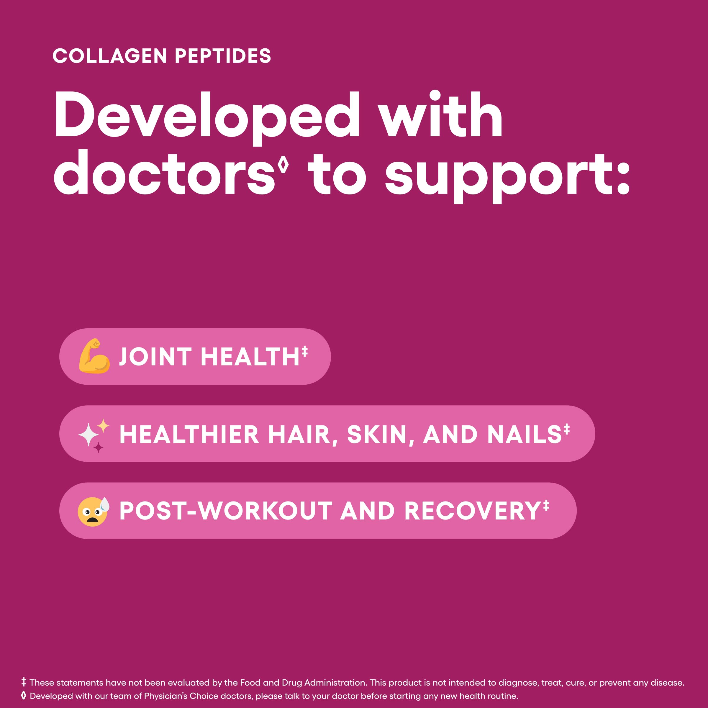 Physician's CHOICE grass-fed-origin collagen source, high-quality nutrition.