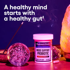 Physician's CHOICE Mood Probiotic capsules support mood balance and gut health.