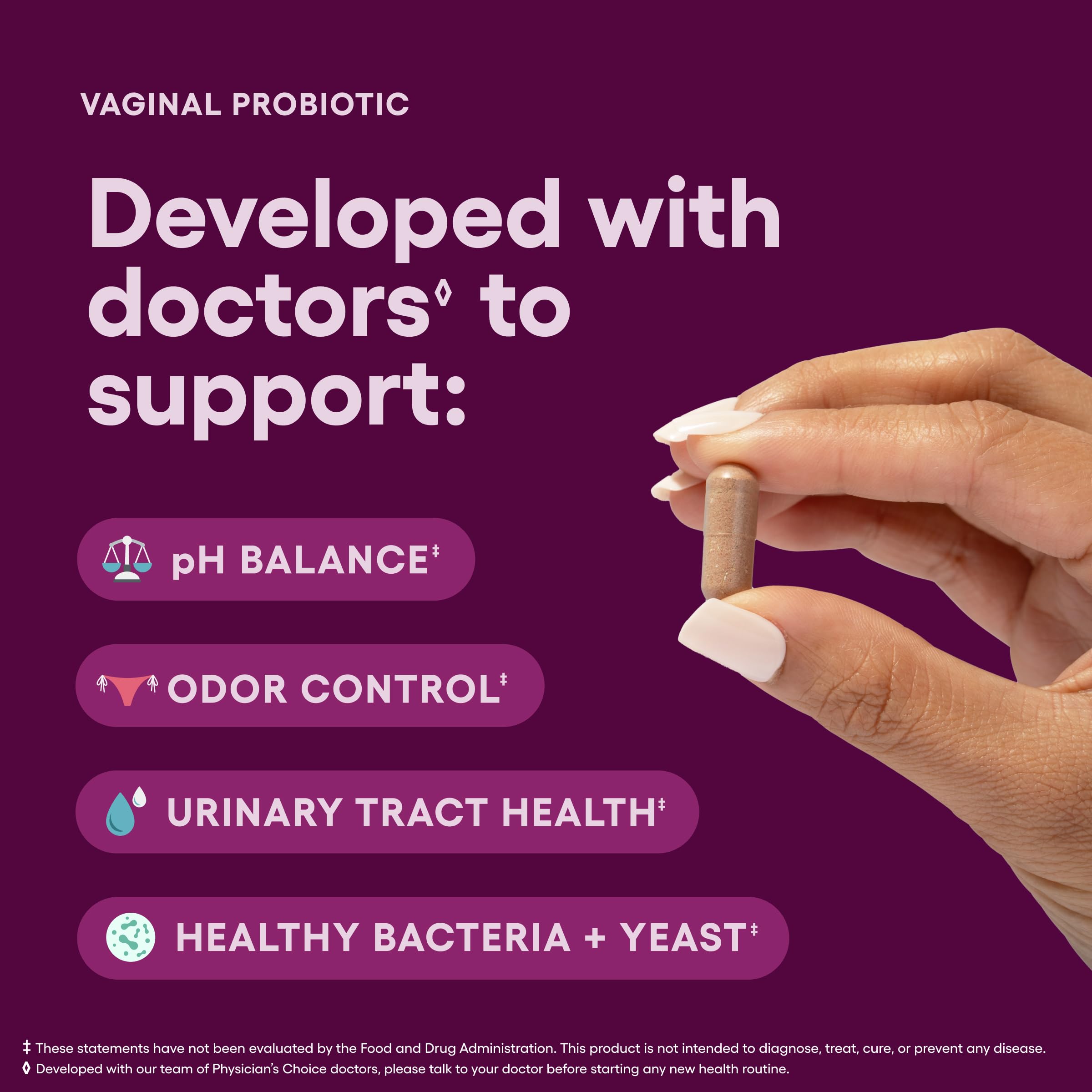 Physician's CHOICE organic prebiotics nourishing beneficial bacteria.