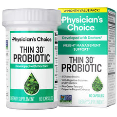 Physician's CHOICE 6-strain probiotic bottle pour for gut support and balance