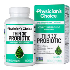 Physician's CHOICE probiotics bottle front view for weight support