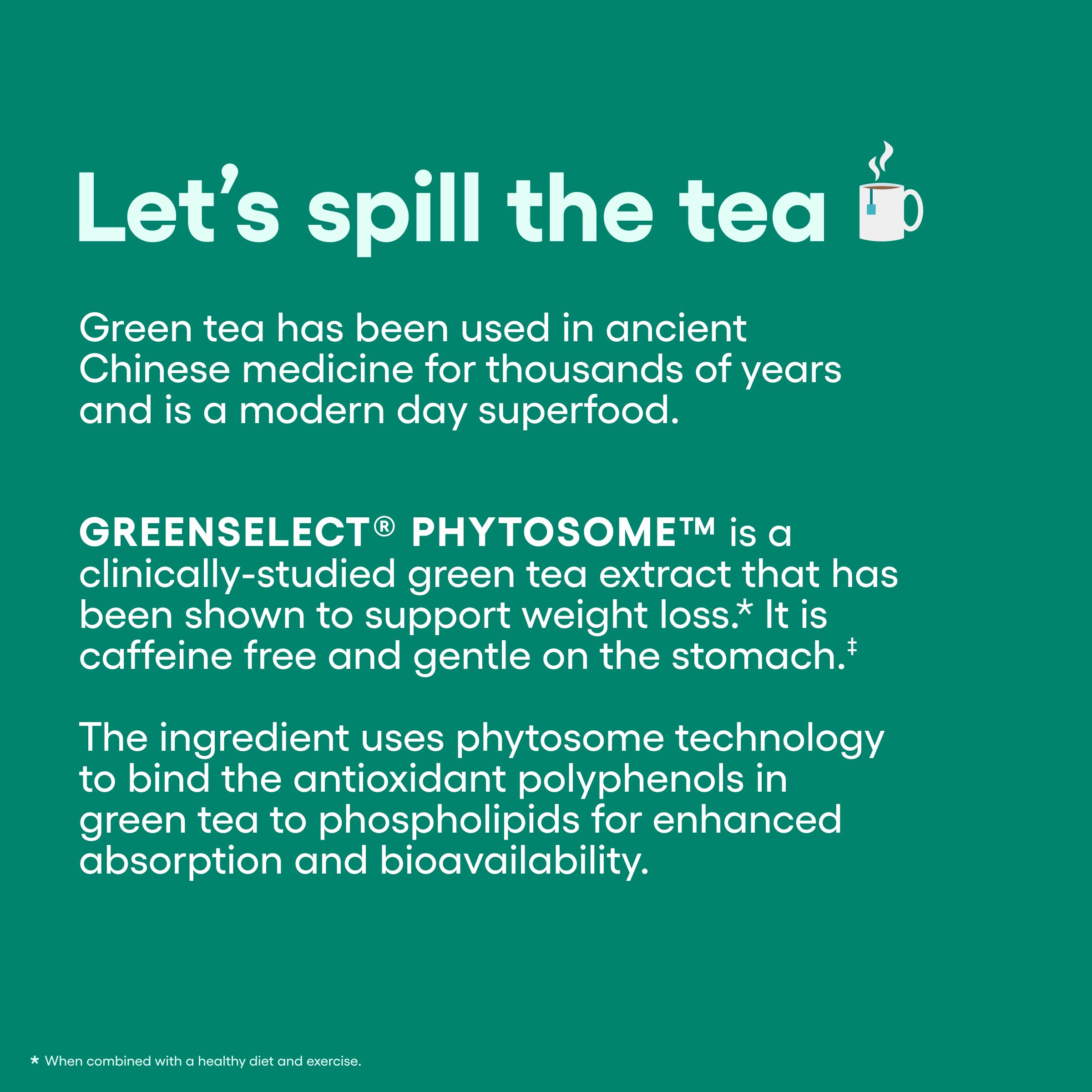Physician's CHOICE green tea extract image highlighting stimulant-free energy