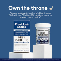 Physician's Choice Probiotics for Men capsules close-up highlighting capsules