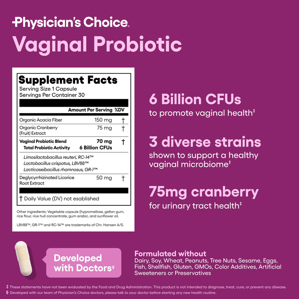 Physician's CHOICE third-party testing seal for purity and potency.