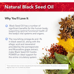Physician's Strength Cardio-Power ingredients frame shows pomegranate and muscadine concentrates.