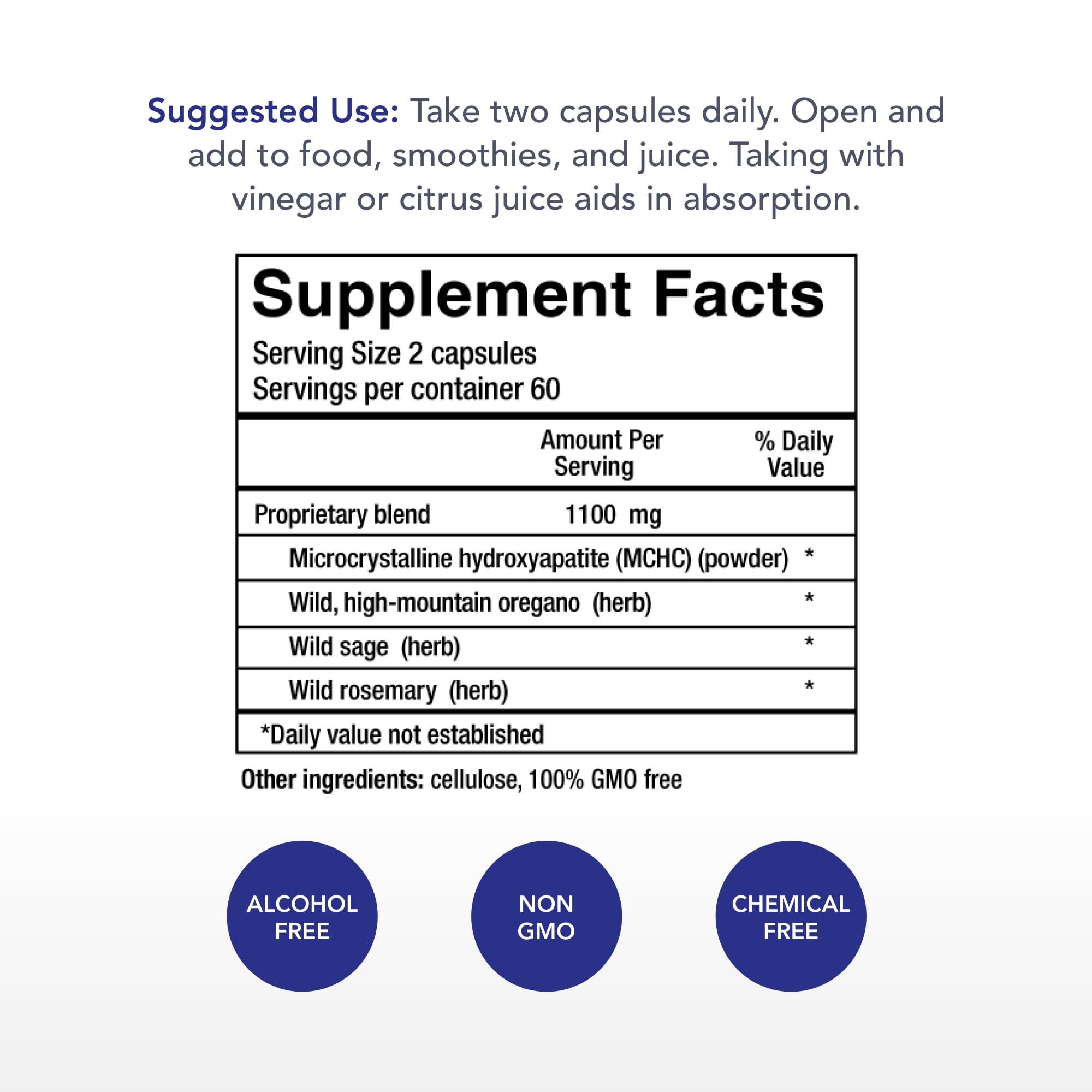 Physician's Strength Bone Complete capsules close-up for plant-based daily nutrition.