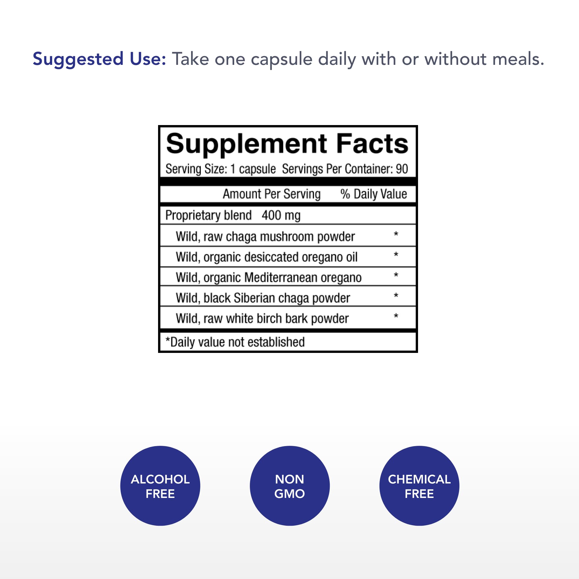 ChagaStrength capsules shown for easy daily intake and wellness