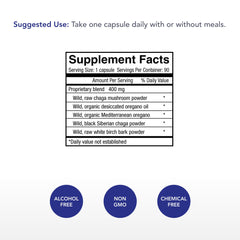 ChagaStrength capsules shown for easy daily intake and wellness