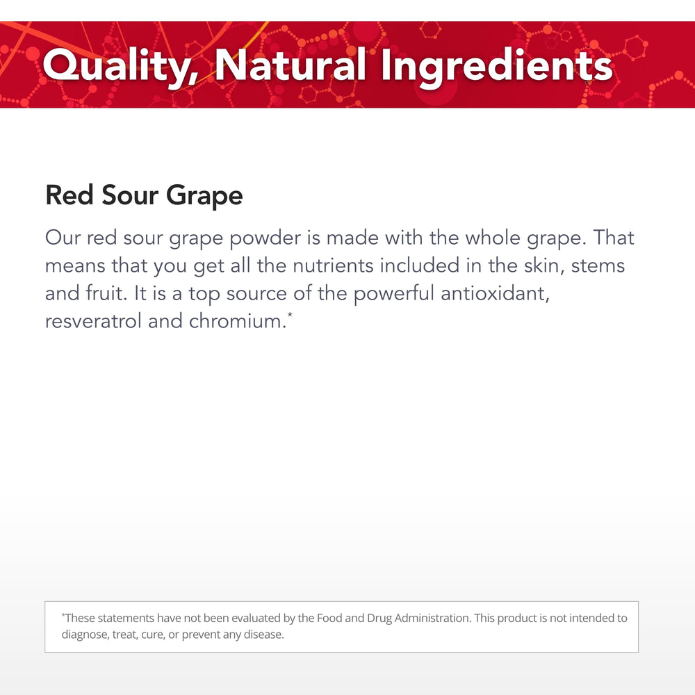 Physician's Strength Heart Protect whole-grape product concept, showcasing vine, skin, and seeds.