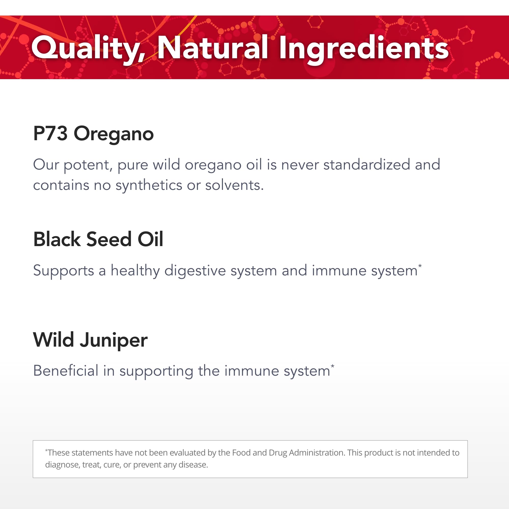 Wild oregano P-73 oil and juniper showcased in Immuno-Resp blend.