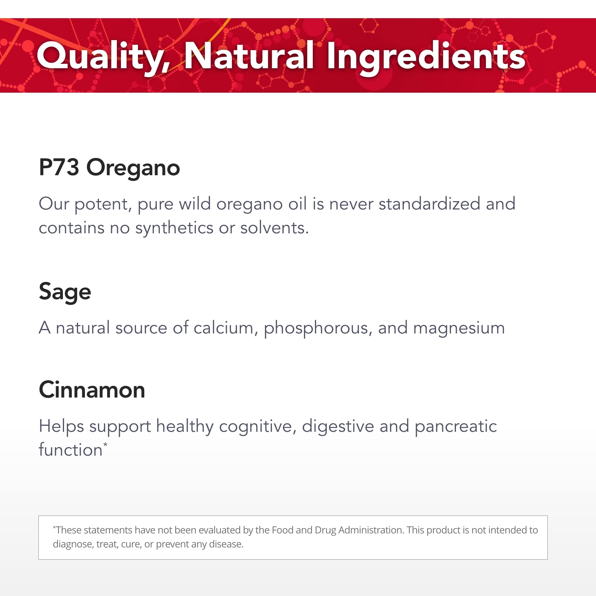 P73 oregano focus image emphasizing wild-harvested origin and purity.