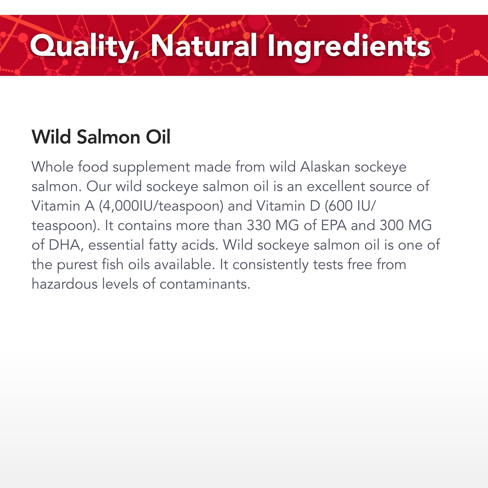 PolarVite label highlighting natural vitamins A and D