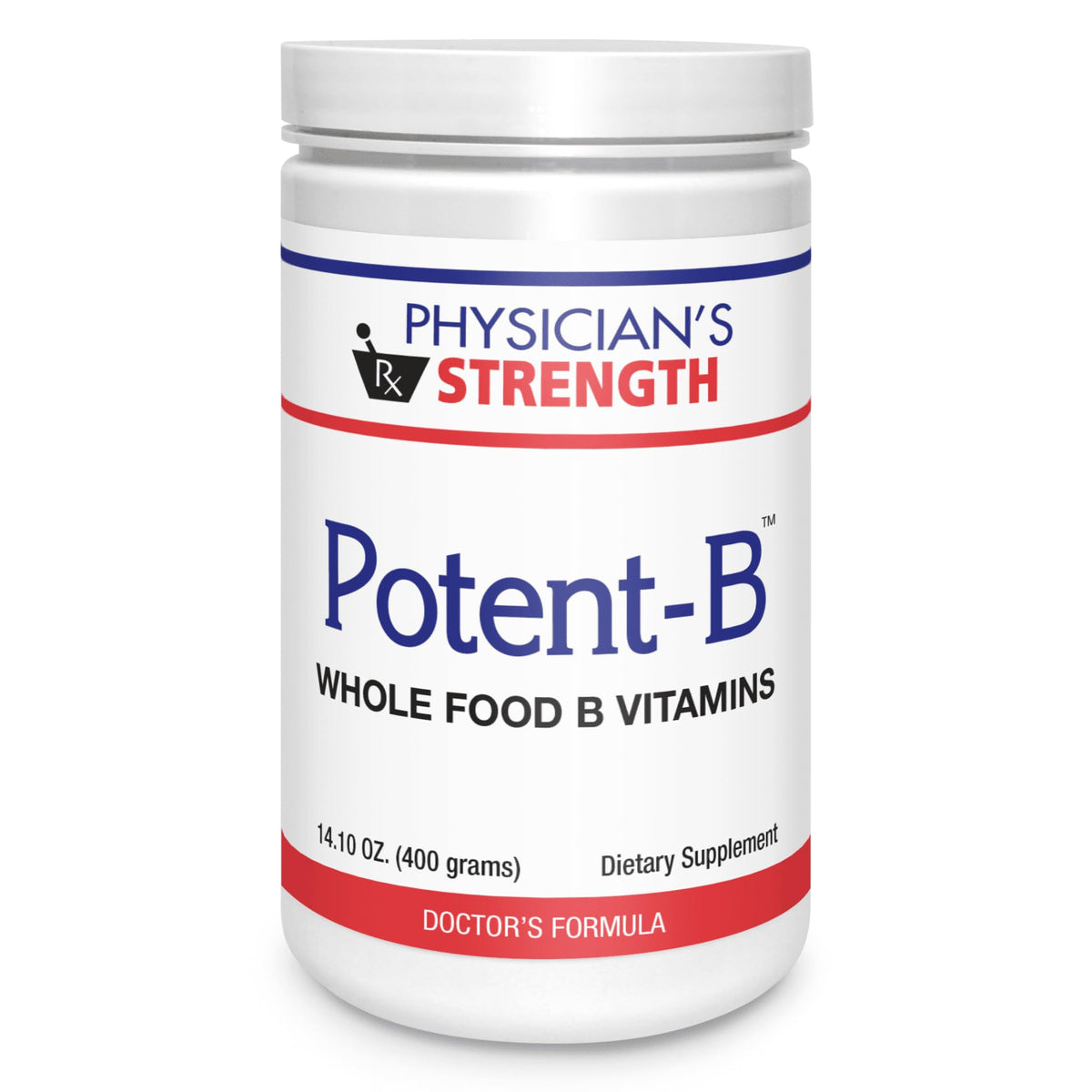 Physician's Strength Potent-B bottle front showing packaging and product identity