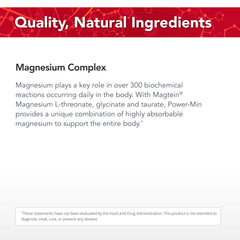 Power-Min label detail on bottle emphasizing premium quality
