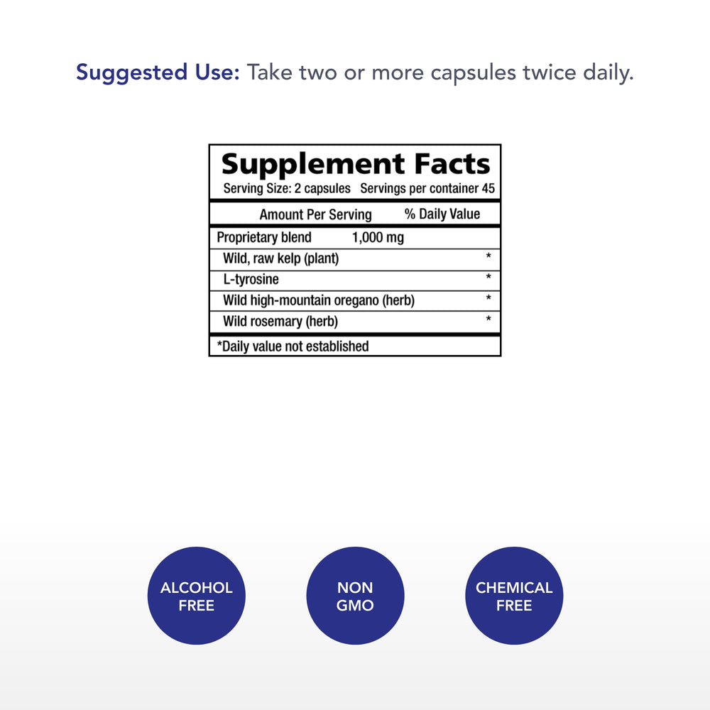 ThyroPower bottle on shelf, convenient daily supplement packaging