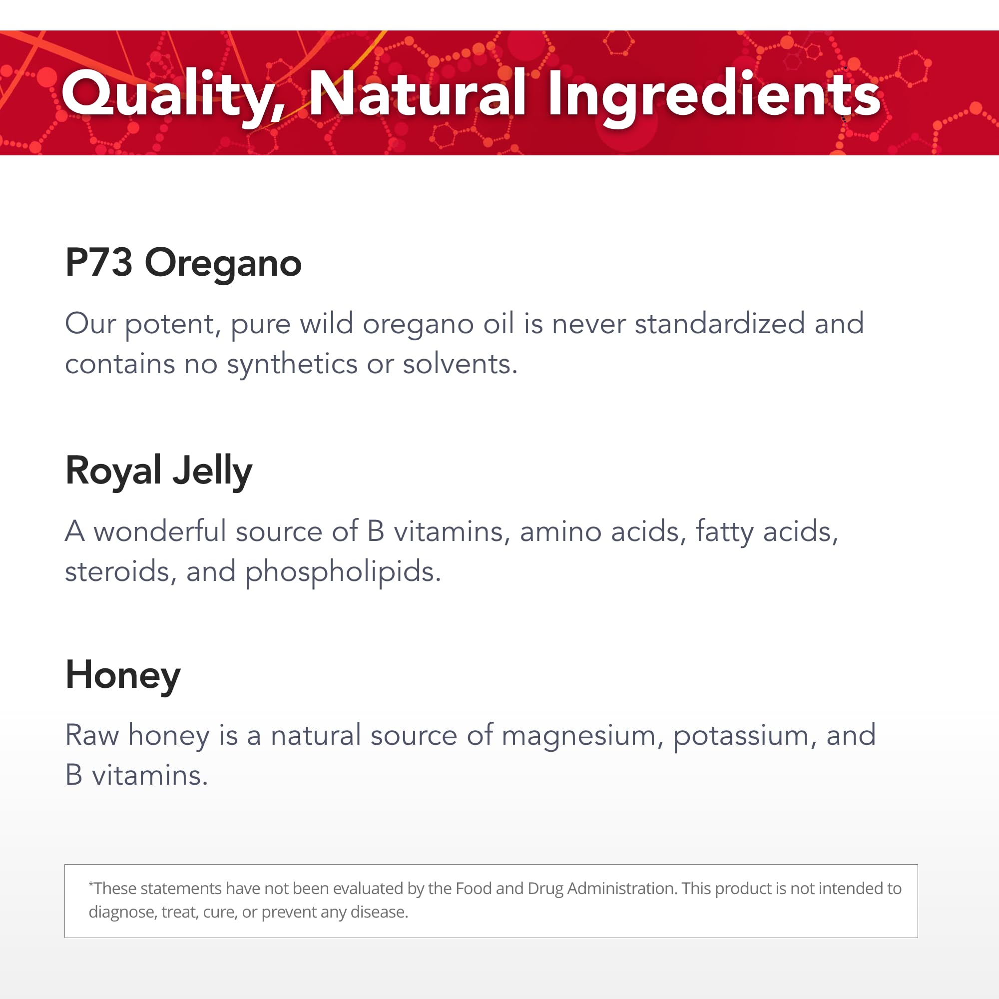 Physician's Strength wild honey ingredient close-up emphasizes deep moisturization