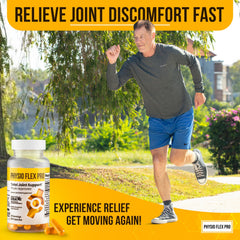 Physio Flex Pro bottle pour illustrating easy daily dosage.