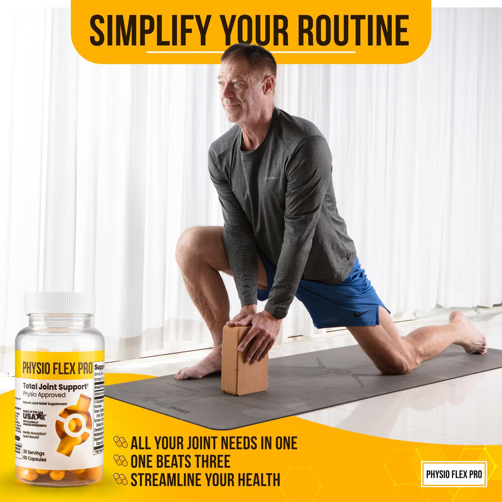 Physio Flex Pro countertop display evokes convenient USA-made joint support.