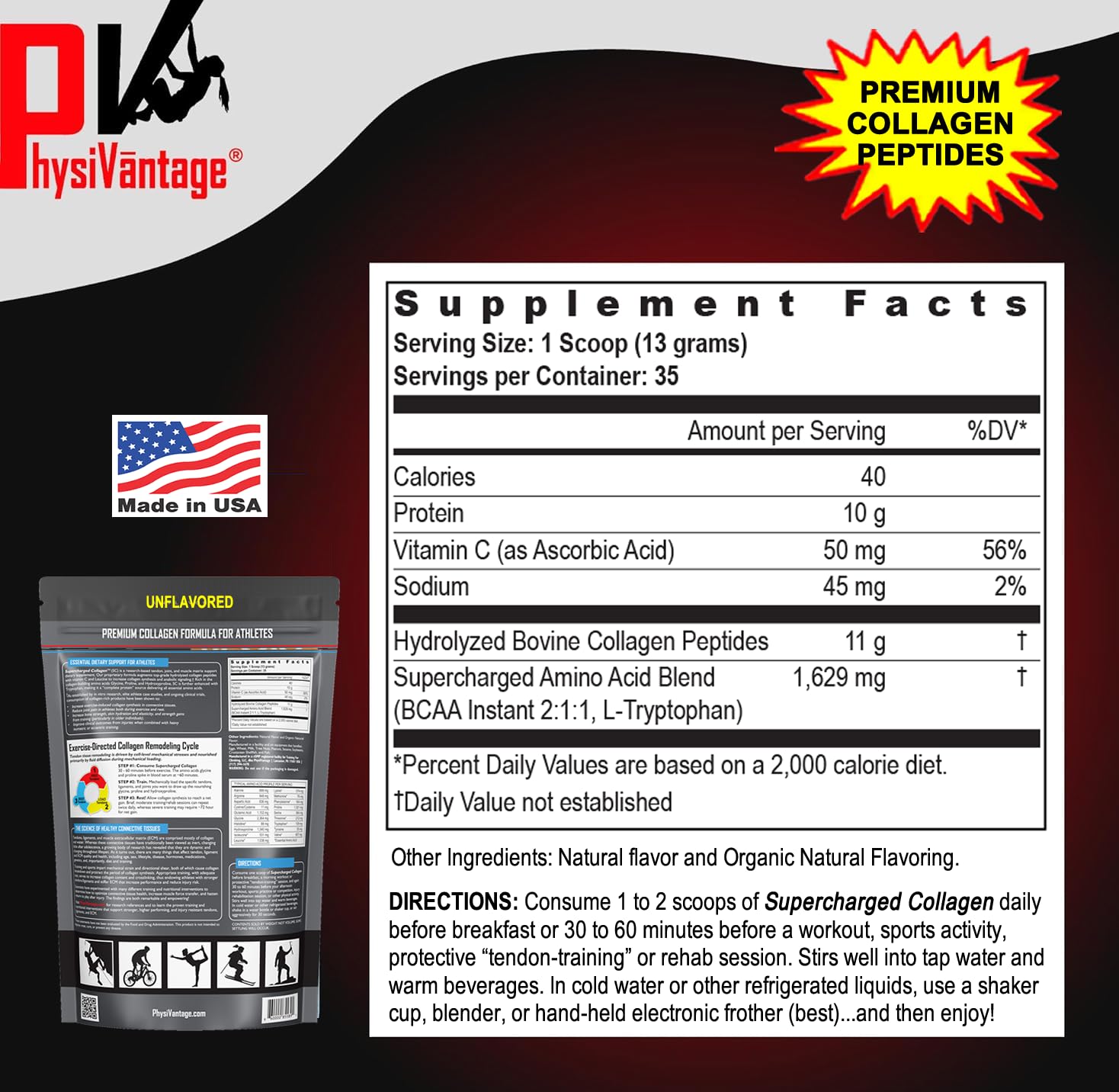 Physiovantage compressible pouch provides space-saving storage.