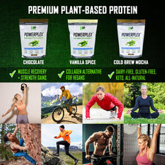 PhysiVantage PowerPlex chocolate shake glass with smooth texture for post-workout recovery potential.
