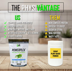Physiovantage Powerplex collagen-alternative ingredients for vegan joint support.