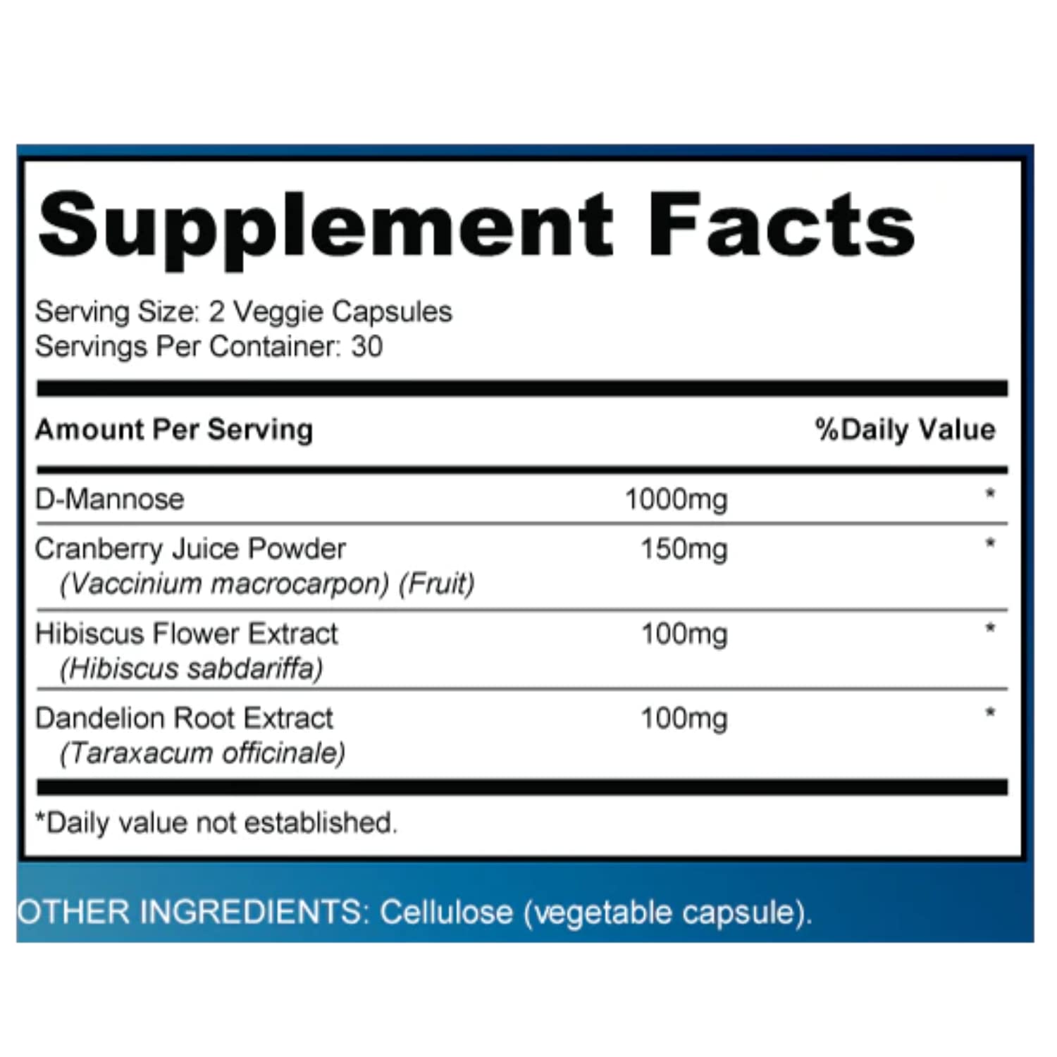 Phytage Labs Bladder Relief 911 ingredients panel closeup