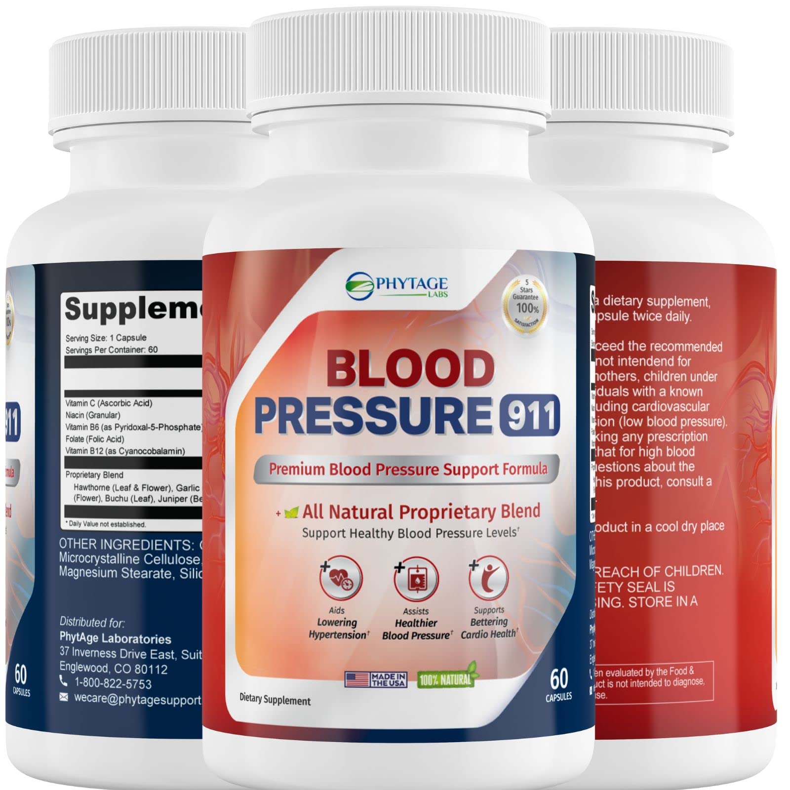 Phytage Labs Blood Pressure 911 bottle on table presents approachable supplement