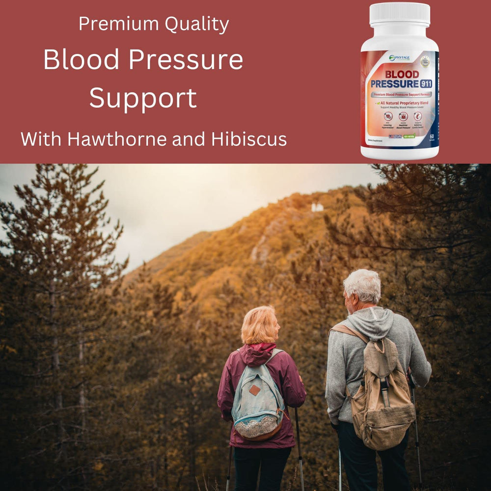 Phytage Labs Blood Pressure 911 label highlights vitamins and composition