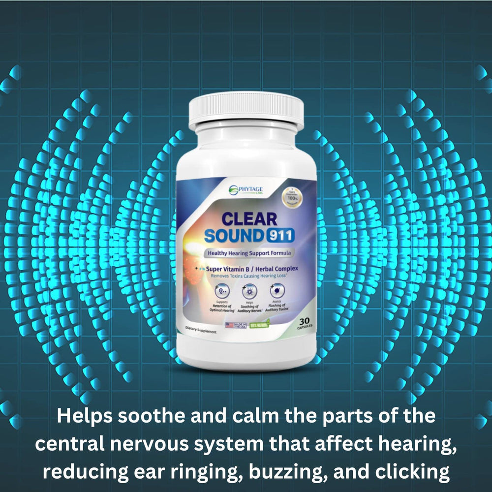 Brand logo image for Phytage Labs Clear Sound 911 reinforces trusted ear health support