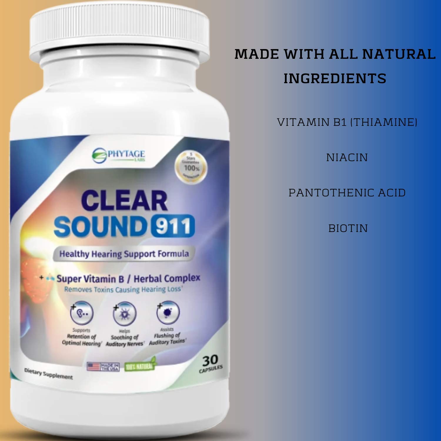 Clear Sound 911 dosage instructions emphasize two capsules per day for consistency