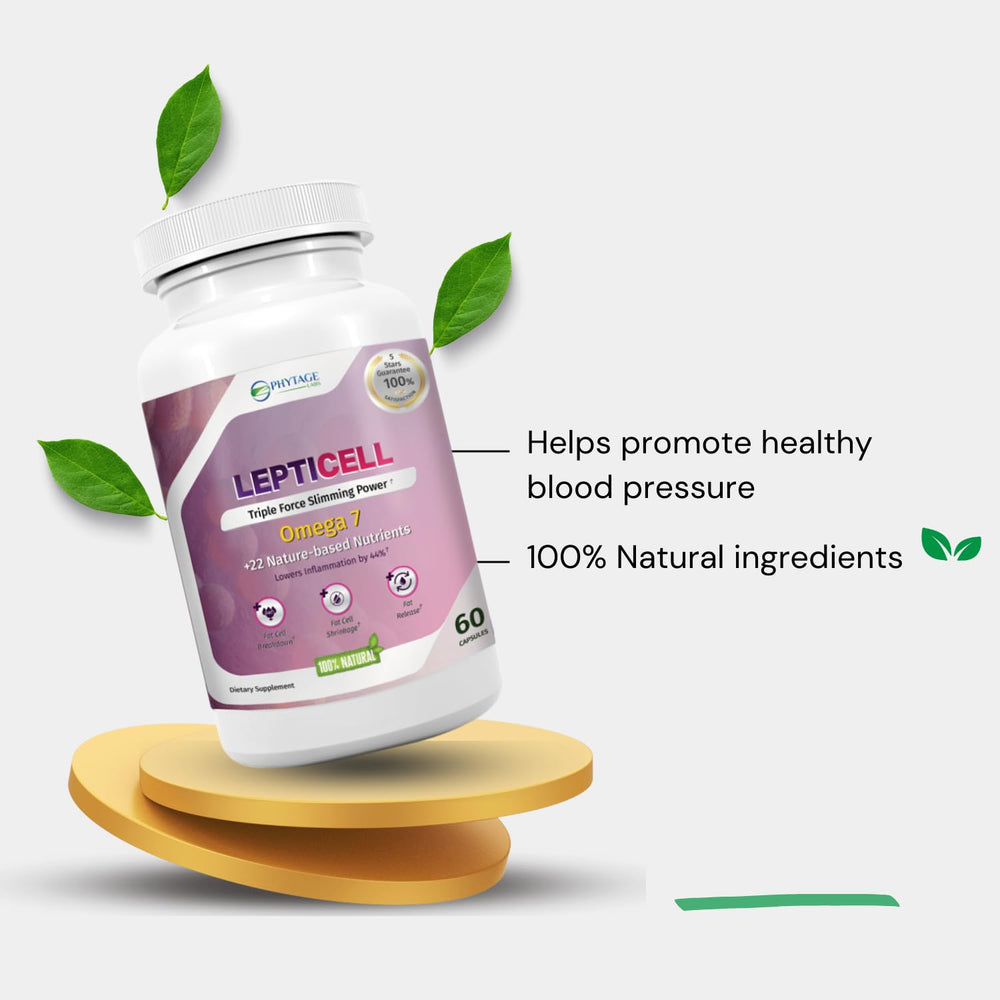 LeptiCell Damiana and Dong Quai ingredients highlighted in view.