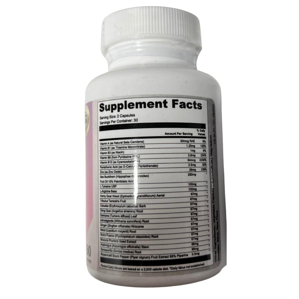 LeptiCell bottle label emphasizing 60 capsules and quality standards.