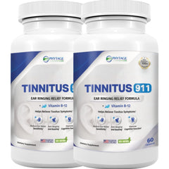 Phytage Labs Tinnitus 911 bottle with capsules signaling calm support