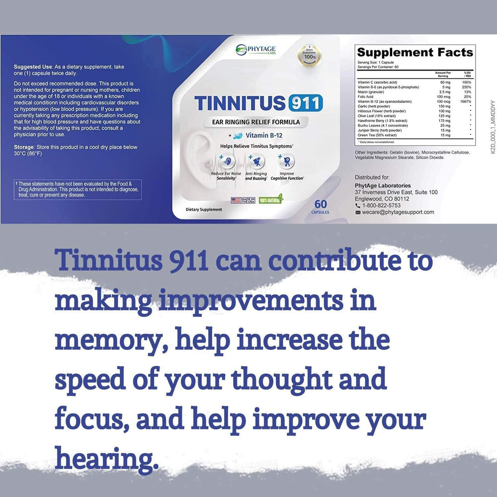 Phytage Labs Tinnitus 911 during morning routine supports steady focus