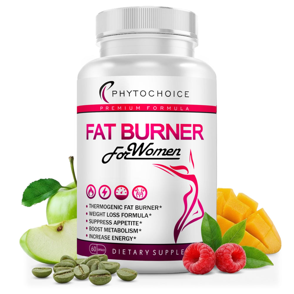 PHYTOCHOICE Belly Fat Burner bottle on a clean surface, signaling energy and focus.