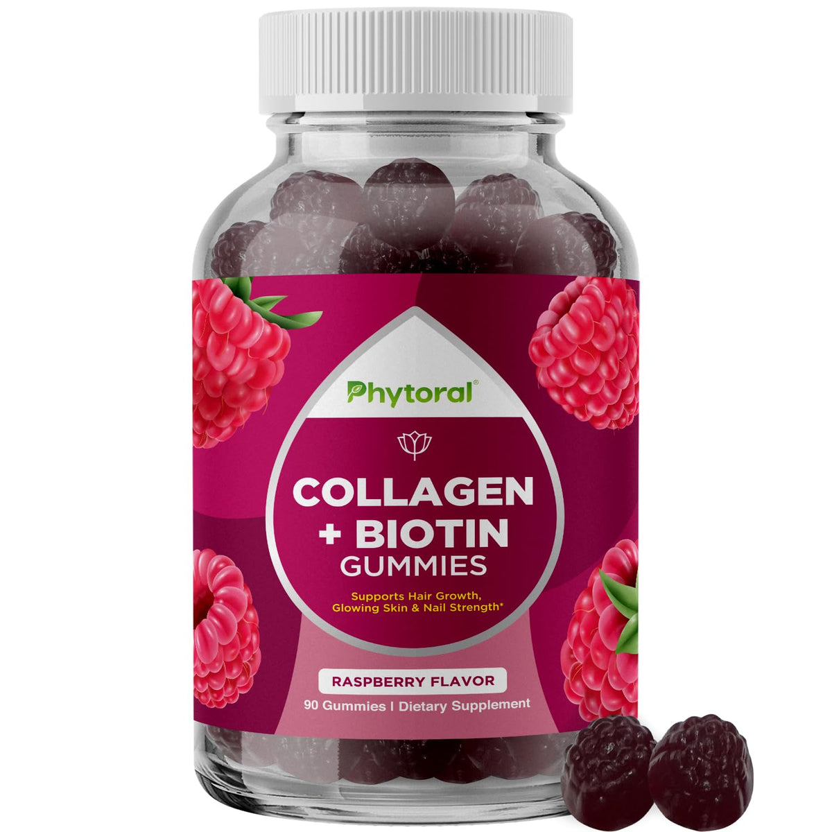 Phytoral Biotin-Collagen gummies bottle for daily beauty support