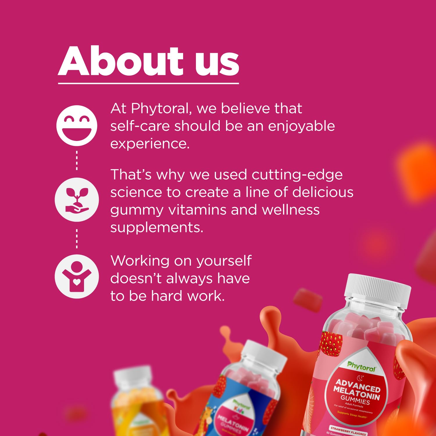 Phytoral Biotin-Collagen gummies taste-test closeup