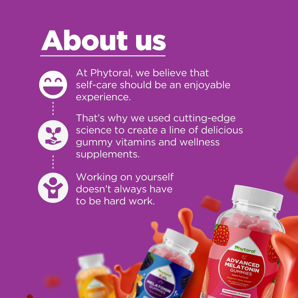 Phytoral Kids Iron Gummies packaging with nutrition panel visible