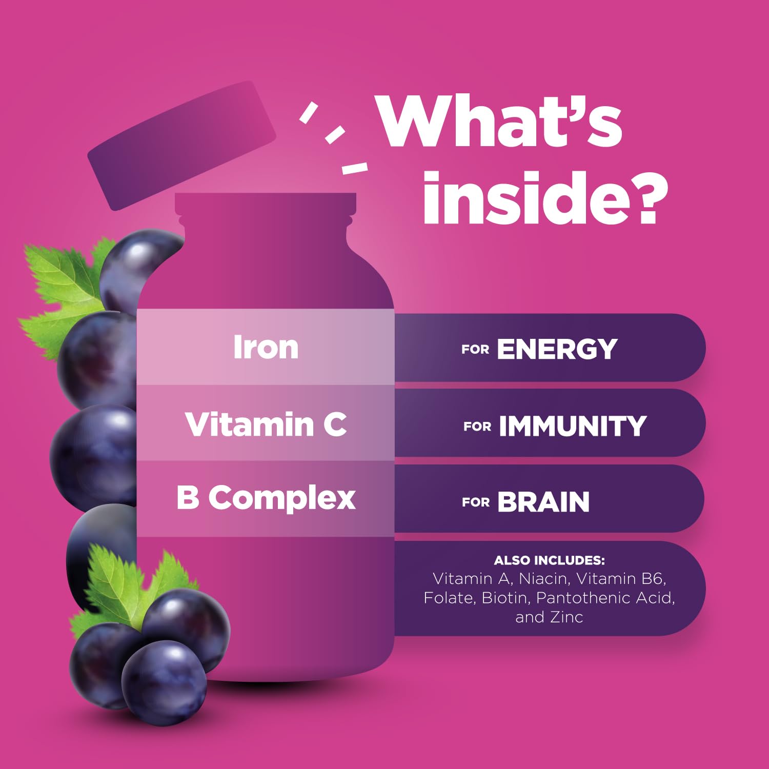Phytoral Kids Iron Gummies with Vitamin C promote immune support